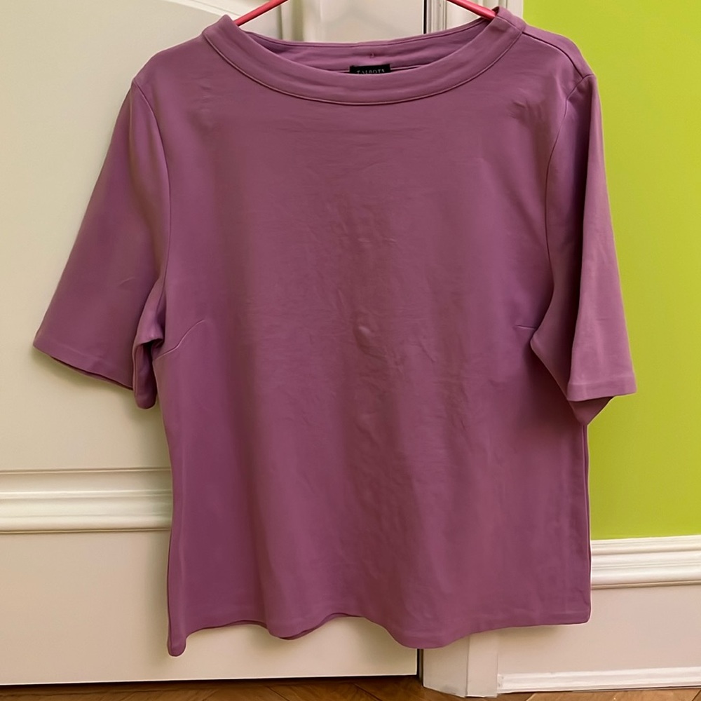 Talbots wide collar neck line top
